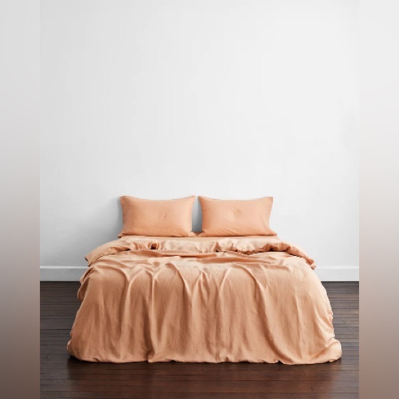 Bed Threads Terracotta 100% French Flax Linen Duvet Cover FULL/QUEEN - Picture 2 of 12